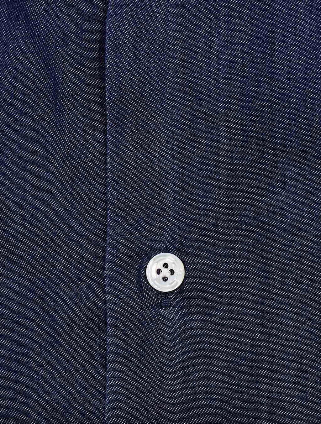 Finamore 1925 Dark Blue Cotton Shirt Milano