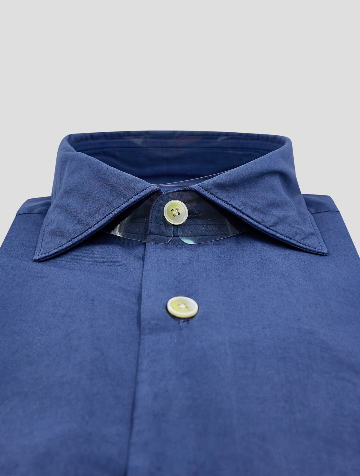 Finamore 1925 Blue Cotton Lyocell Shirt MIL52
