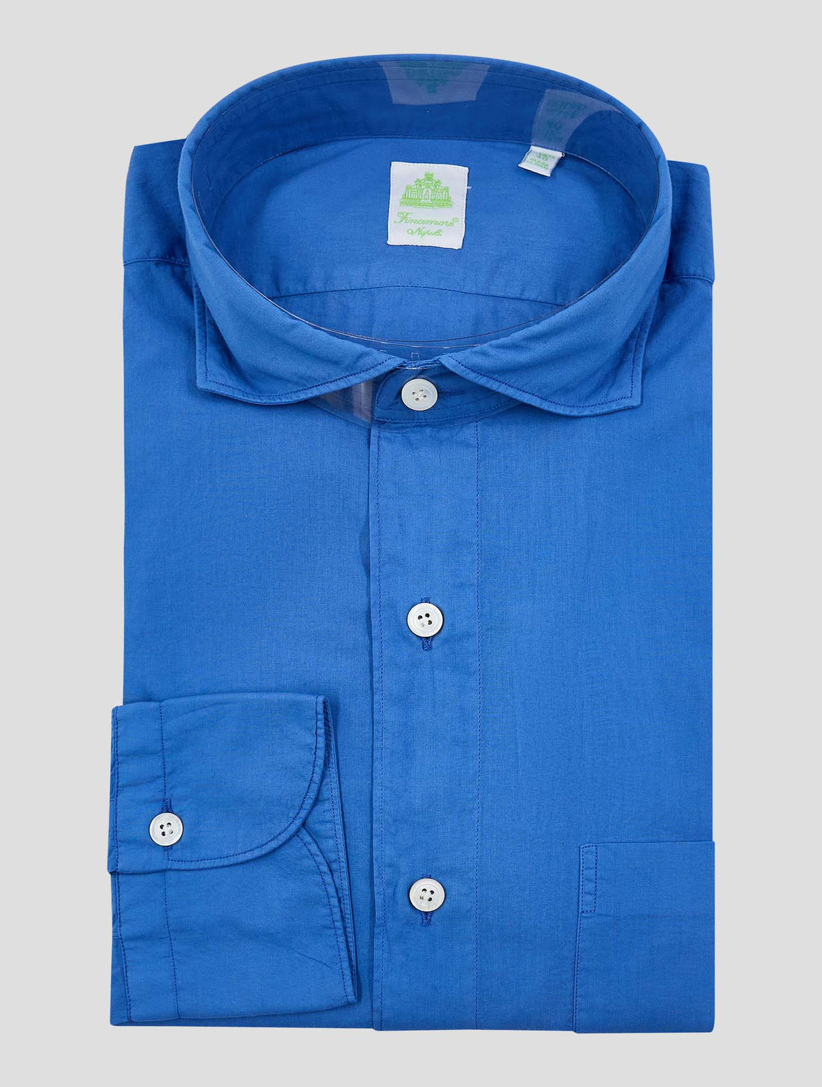 Finamore 1925 Light Blue Cotton Shirt Gaeta