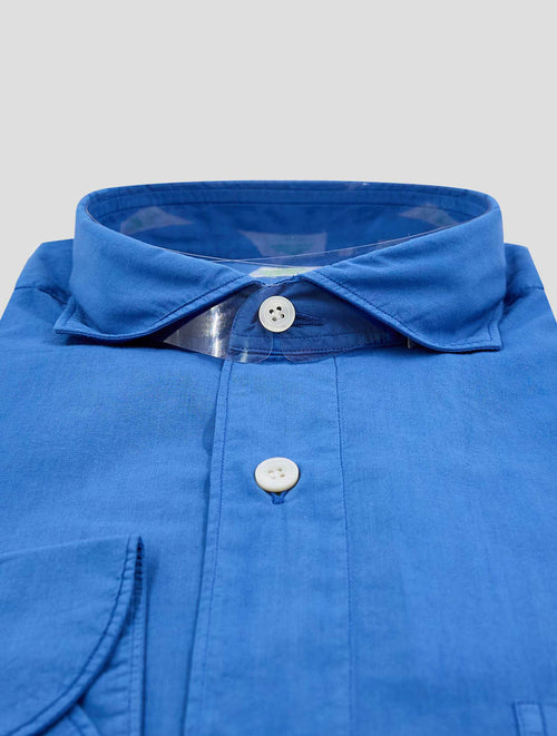 Finamore 1925 Light Blue Cotton Shirt Gaeta