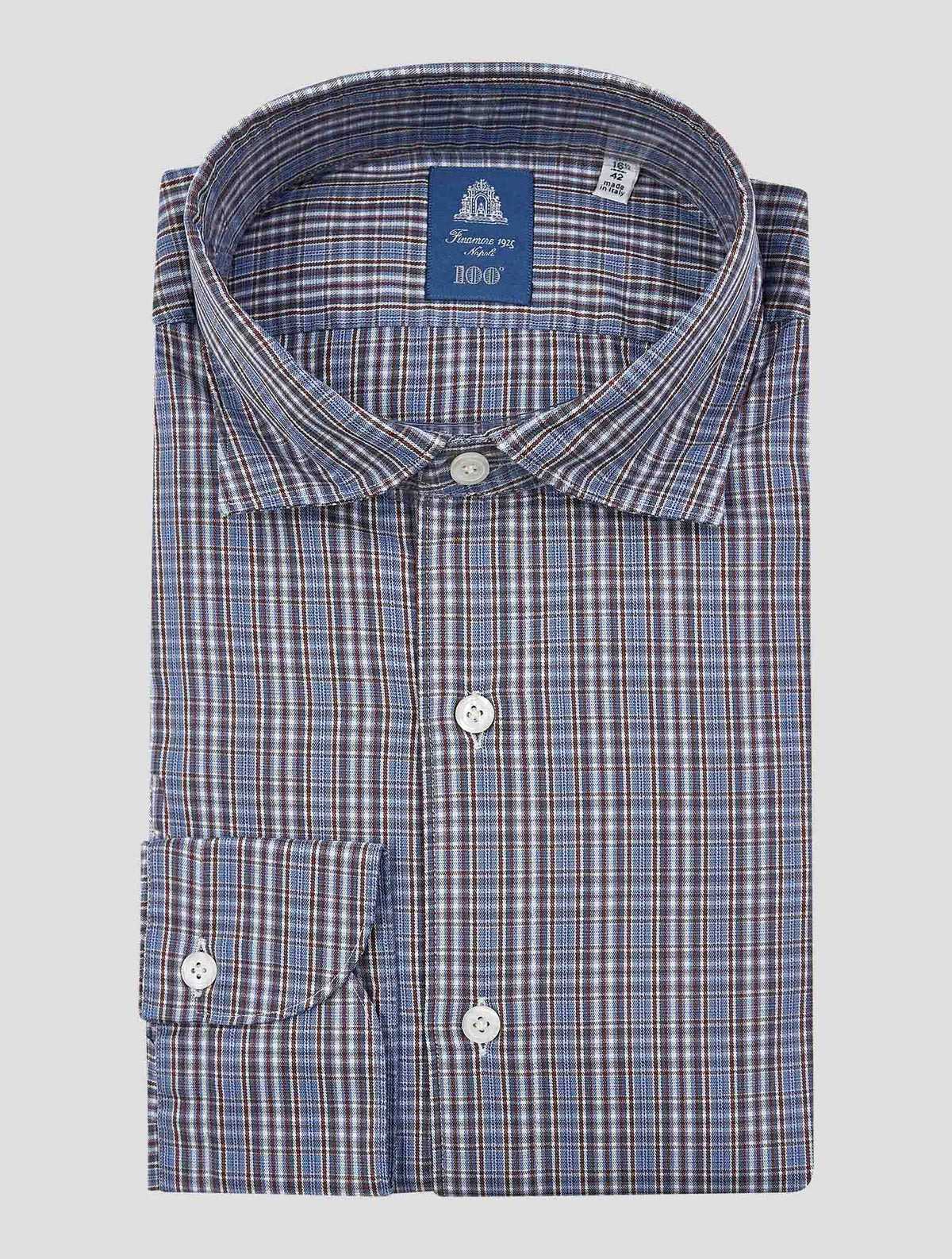 Finamore 1925 Multicolor Cotton Shirt Gaeta