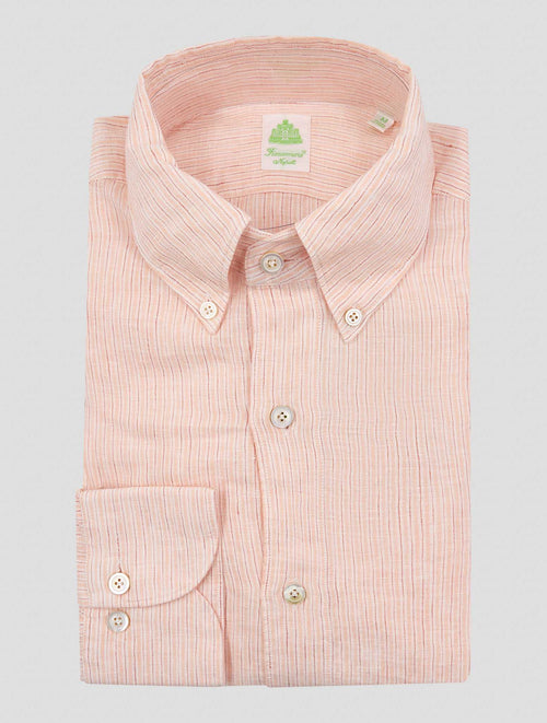 Finamore 1925 Pink Linen Shirt Gaeta