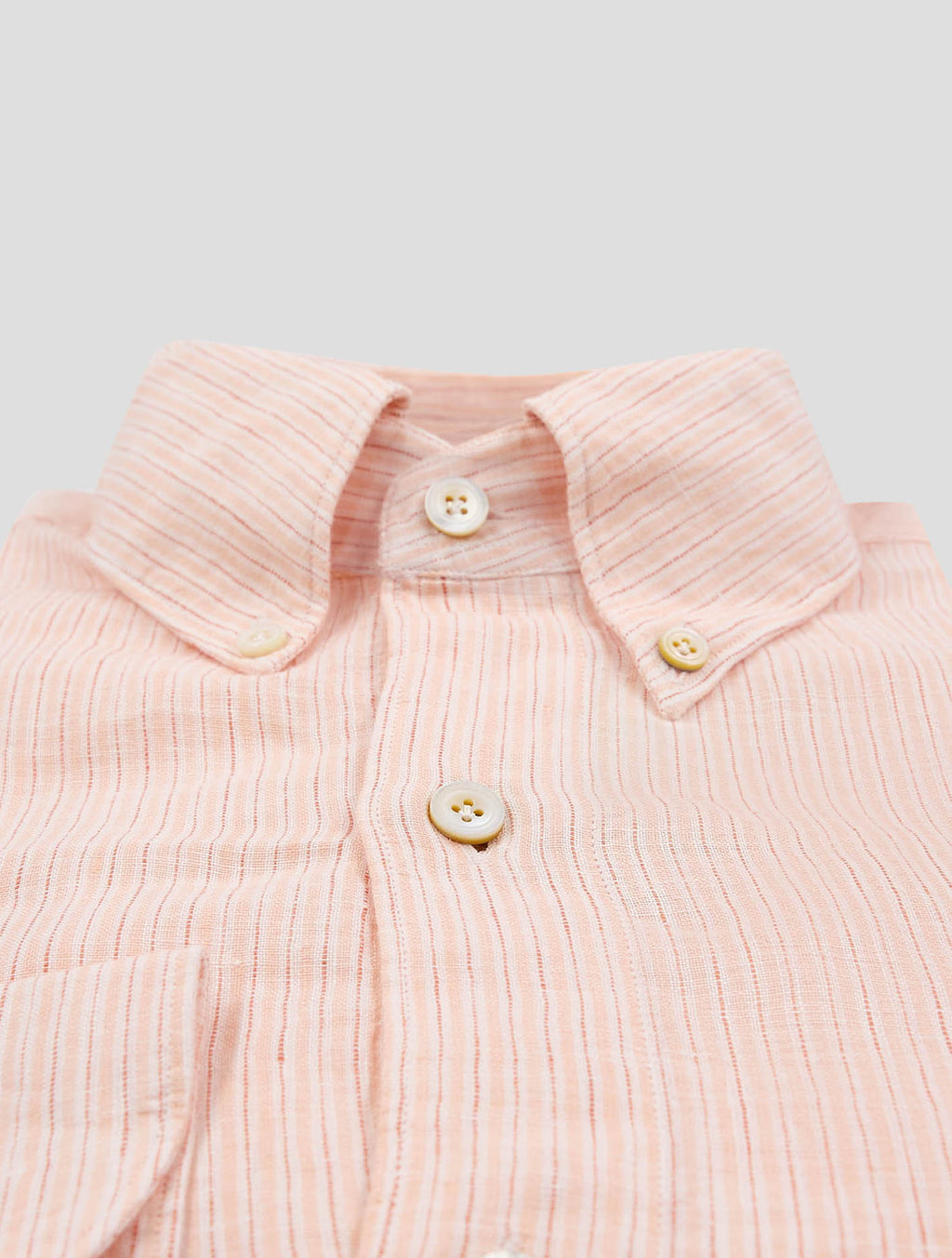Finamore 1925 Pink Linen Shirt Gaeta