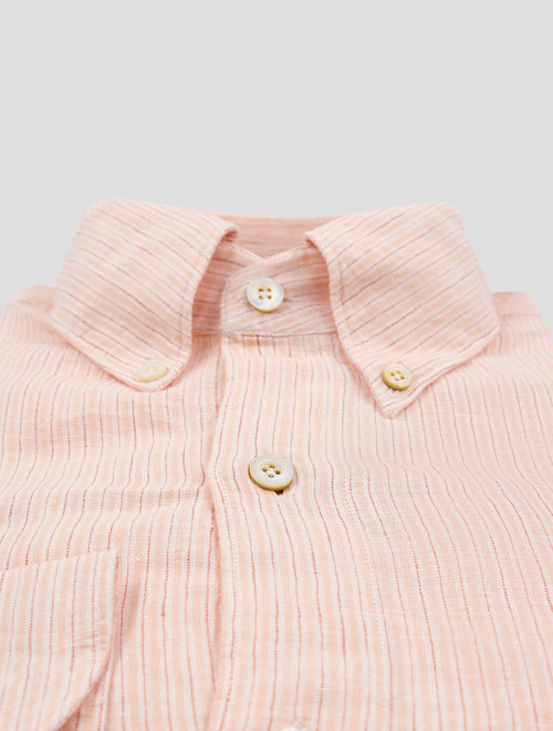 Finamore 1925 Pink Linen Shirt Gaeta