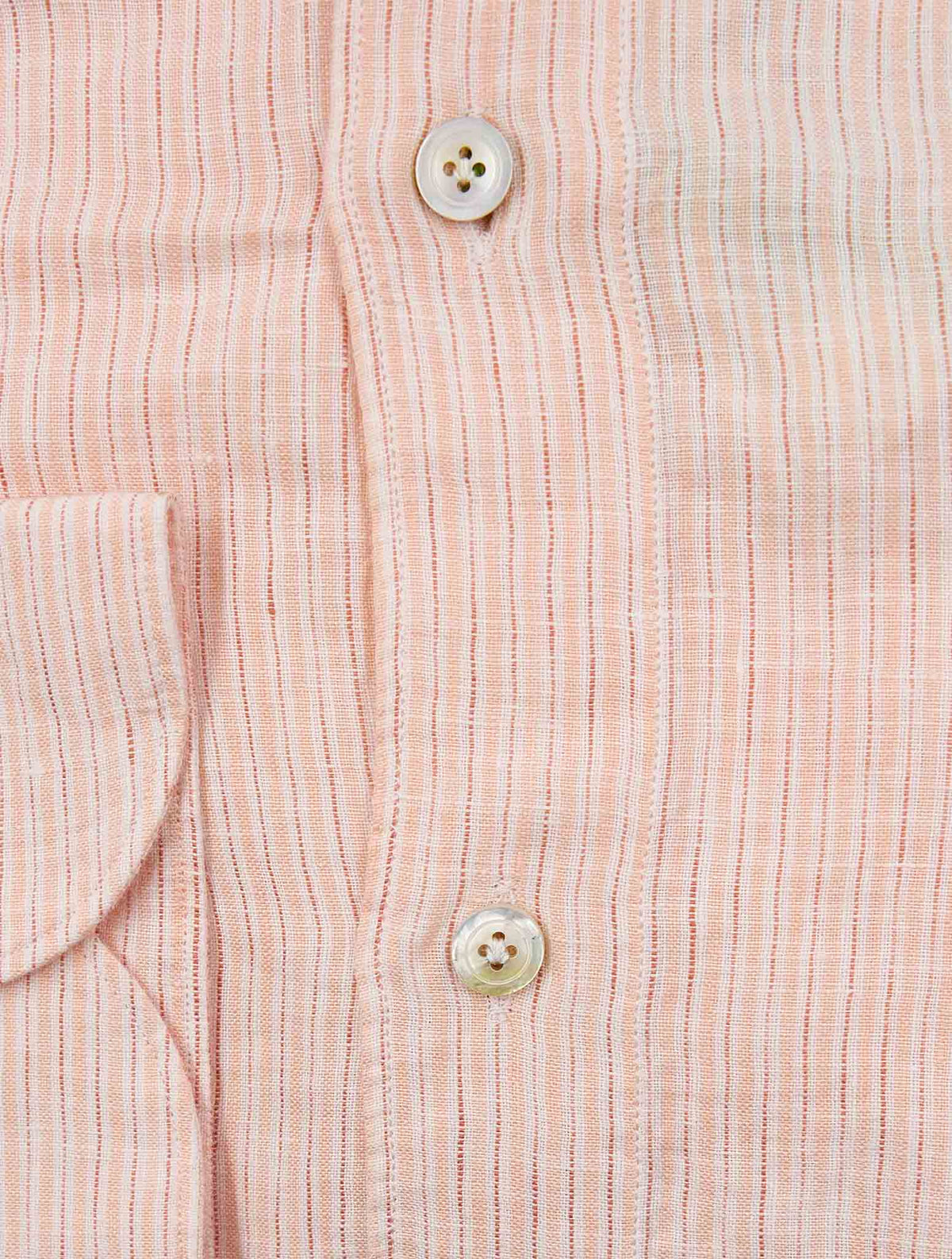 Finamore 1925 Pink Linen Shirt Gaeta