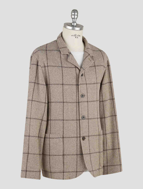 Finamore 1925 Light Brown Virgin Wool Cashmere Blazer Frans