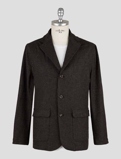 Finamore 1925 Brown Virgin Wool Jacket Overshirt Roma