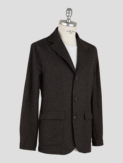 Finamore 1925 Brown Virgin Wool Jacket Overshirt Roma