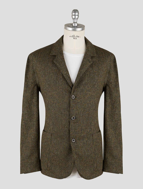 Finamore 1925 Green Virgin Wool  Jacket Overshirt Frans