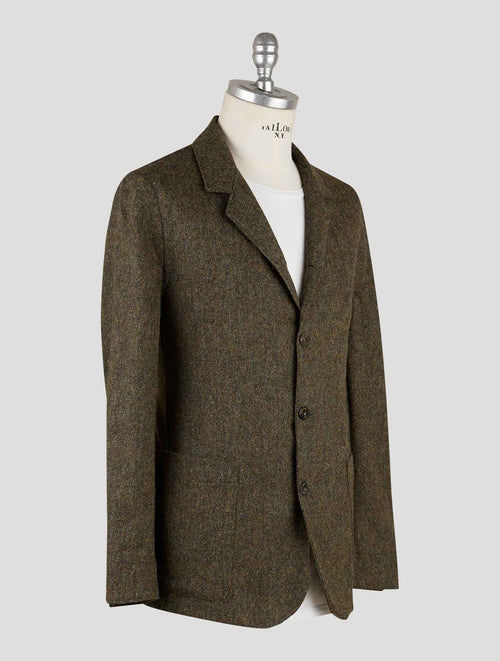 Finamore 1925 Green Virgin Wool  Jacket Overshirt Frans
