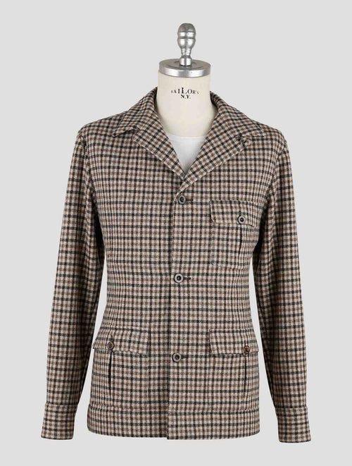 Finamore 1925 Multicolor Virgin Wool Cashmere Jacket Overshirt Cetara