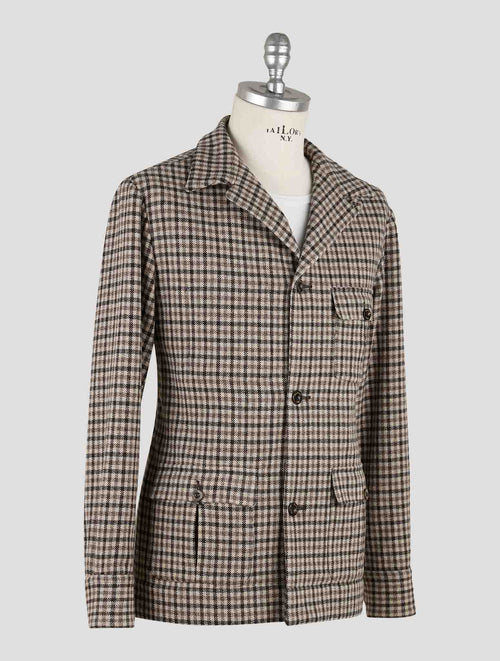 Finamore 1925 Multicolor Virgin Wool Cashmere Jacket Overshirt Cetara