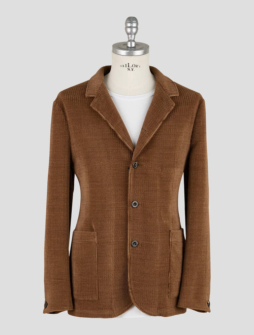 Finamore 1925 Brown Alpaca Virgin Wool Blazer Frans