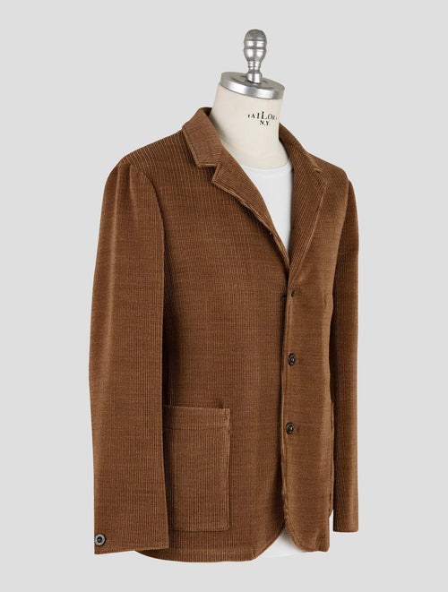 Finamore 1925 Brown Alpaca Virgin Wool Blazer Frans