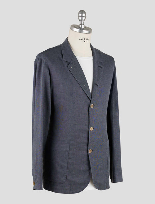 Finamore 1925 Gray Virgin Wool Cotton Silk Jacket Overshirt Frans