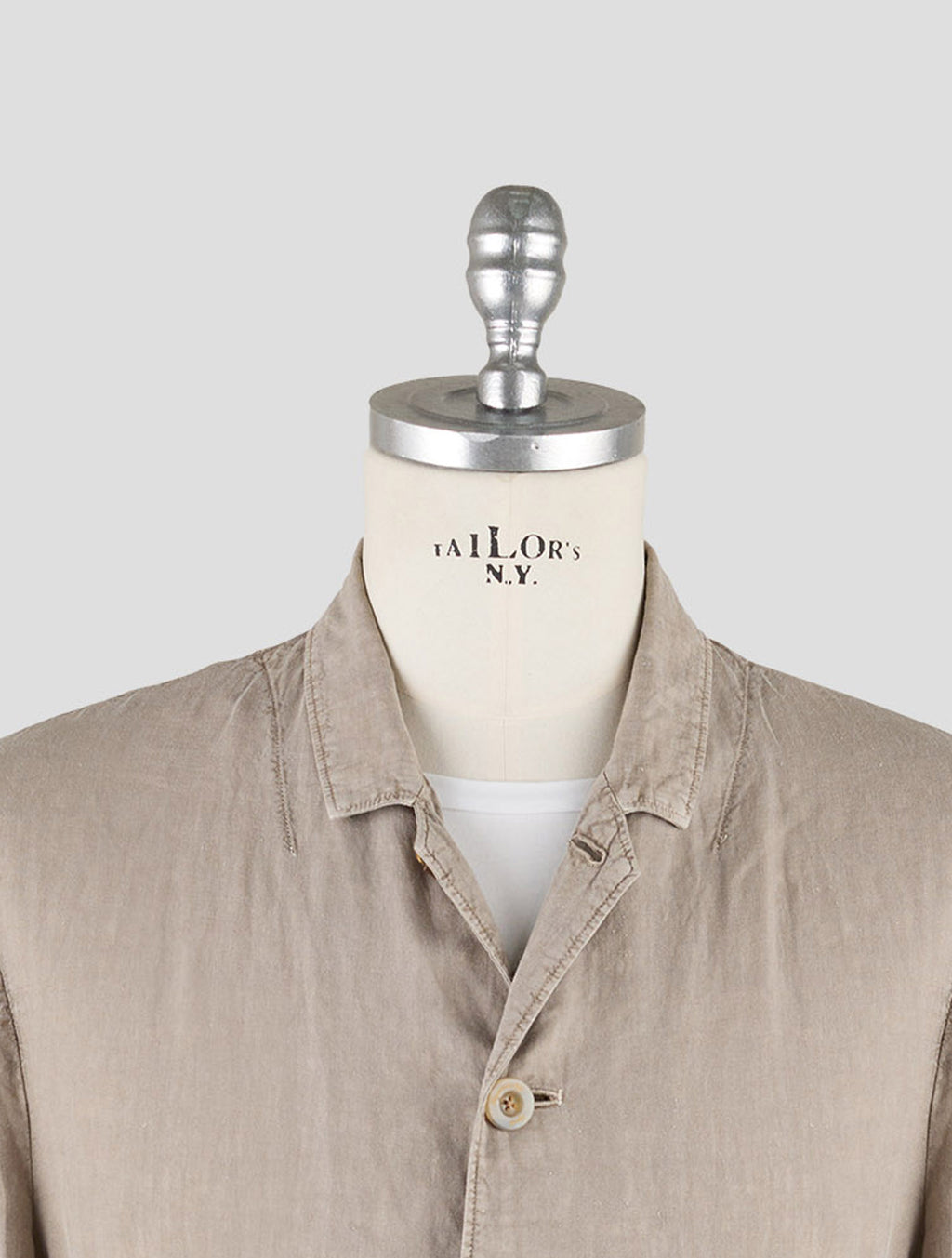 Finamore 1925 Taupe Linen Blazer Frans