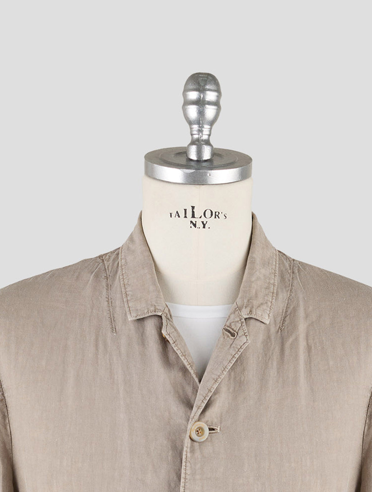 Finamore 1925 Taupe Linen Blazer Frans