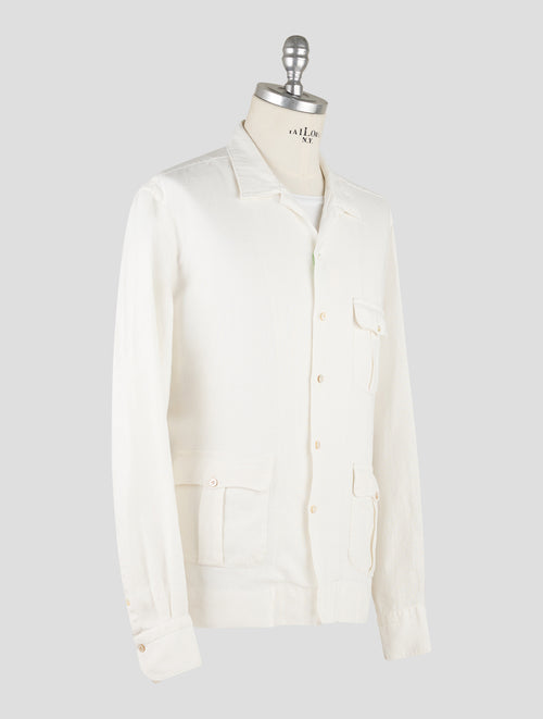 Finamore 1925 White Linen Blazer Cetara