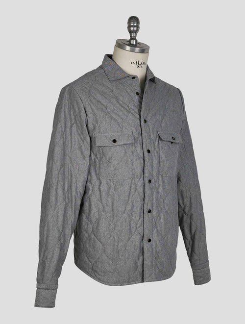Finamore 1925 Gray Cotton Coat Madison