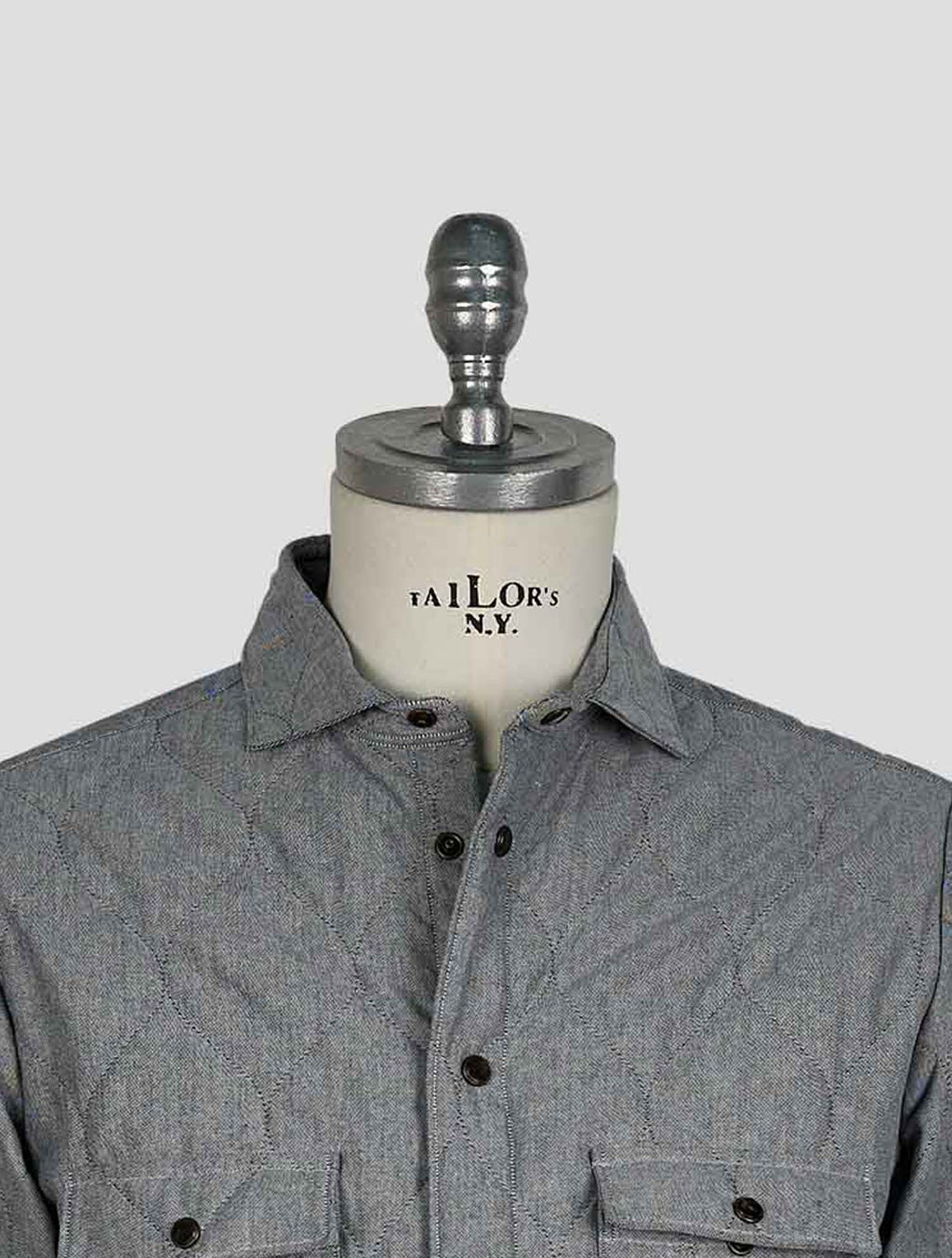 Finamore 1925 Gray Cotton Coat Madison