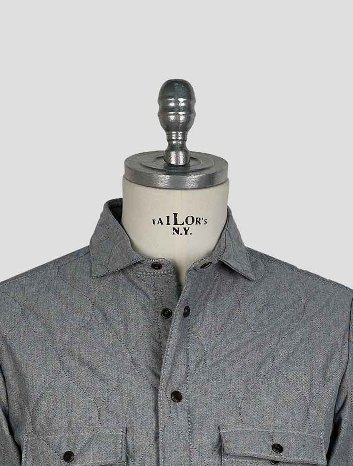 Finamore 1925 Gray Cotton Coat Madison
