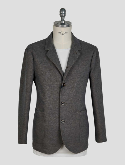Finamore 1925 Gray Virgin Wool Jacket Overshirt Frans