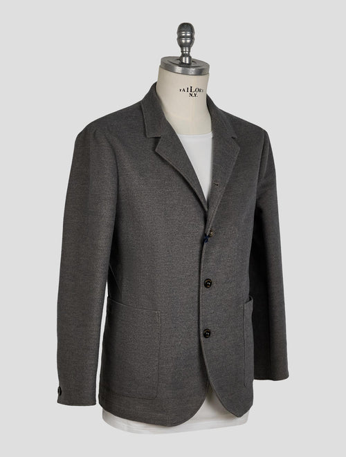 Finamore 1925 Gray Virgin Wool Jacket Overshirt Frans