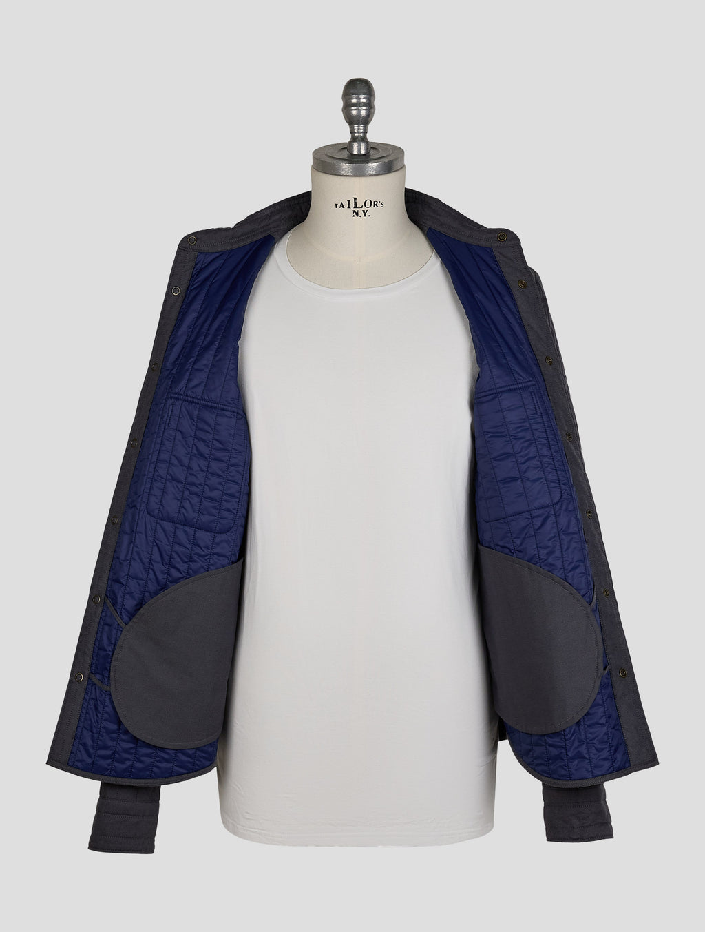 Finamore 1925 Gray Cotton Coat