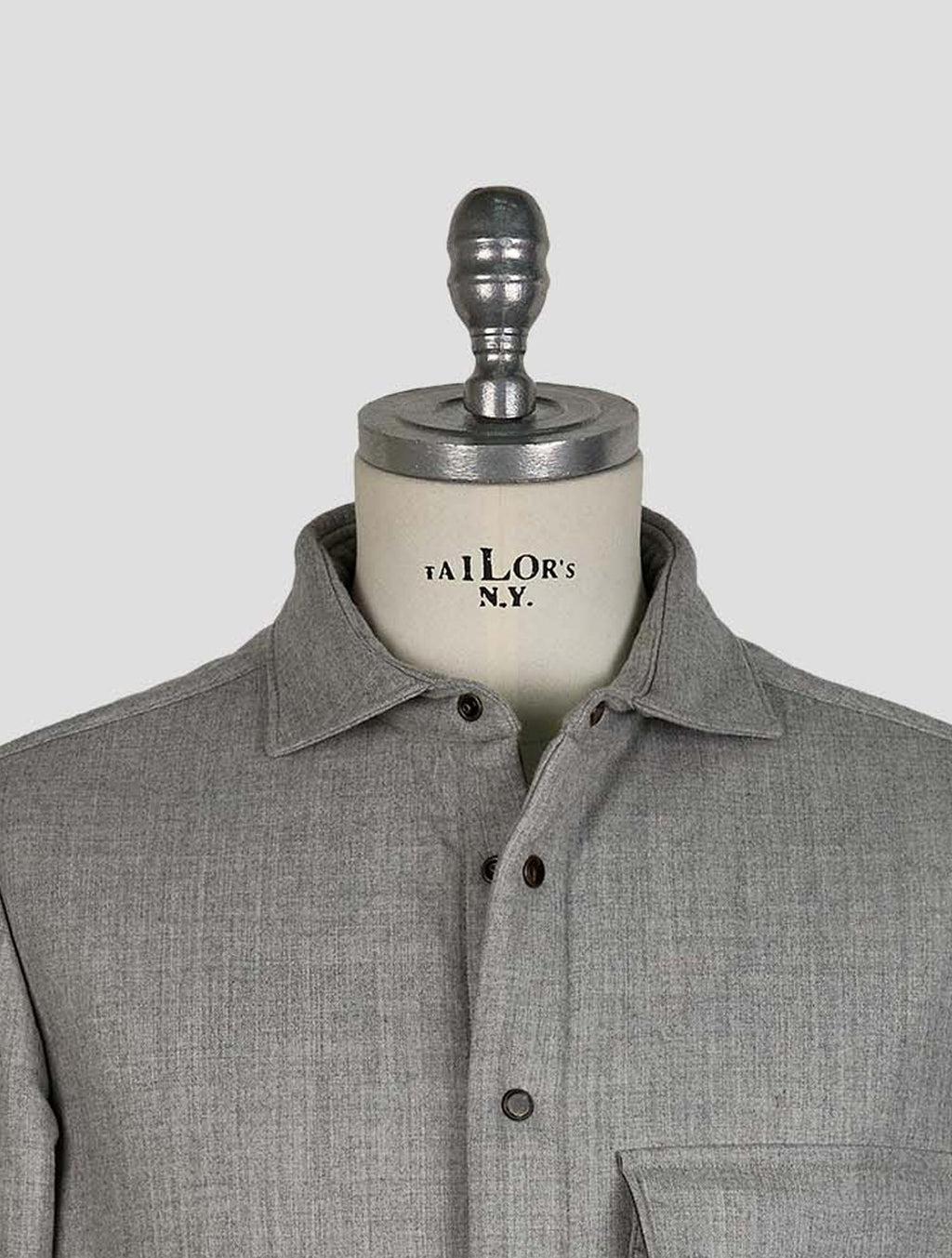 Finamore 1925 Gray Virgin Wool Coat Nairobi