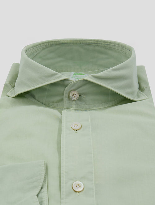 Finamore 1925 Light Green Cotton Shirt BALI
