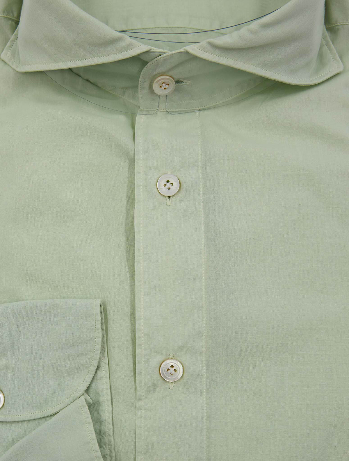 Finamore 1925 Light Green Cotton Shirt BALI