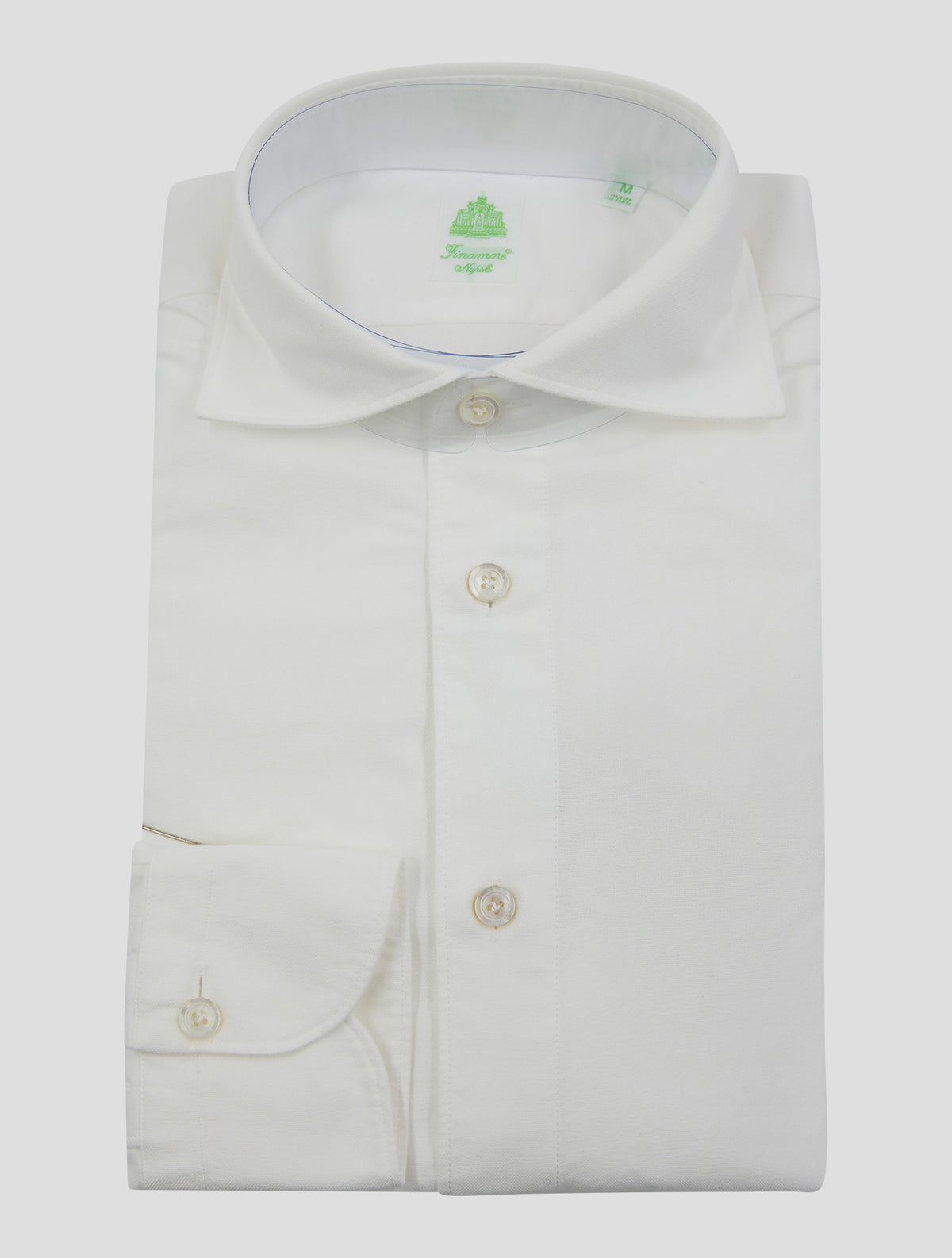 Finamore 1925 White Cotton Shirt Verona