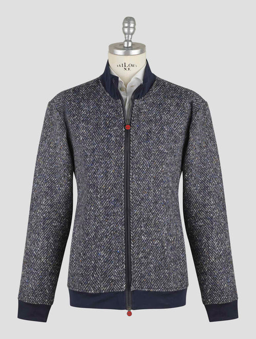 Kiton Blue Wool Coat B-One