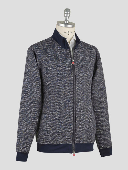 Kiton Blue Wool Coat B-One