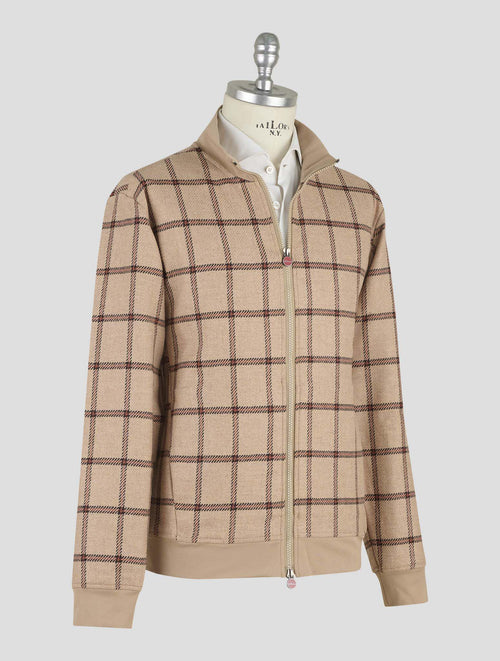 Kiton Beige Orange Wool Coat B-One