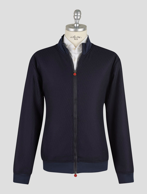 Kiton Blue Virgin Wool Coat B-One