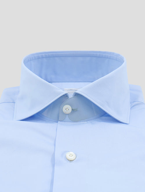 Finamore 1925 Light Blue Cotton Shirt MILANO