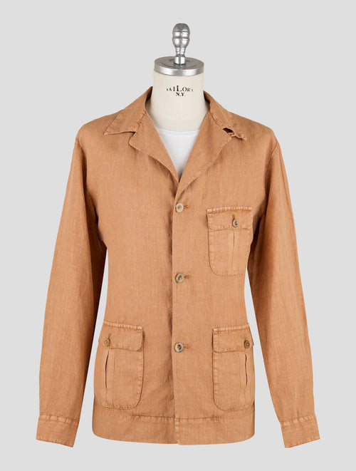 Finamore 1925 Orange Linen Blazer Cetara