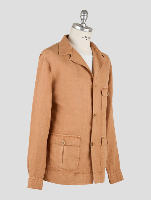 Finamore 1925 Orange Linen Blazer Cetara