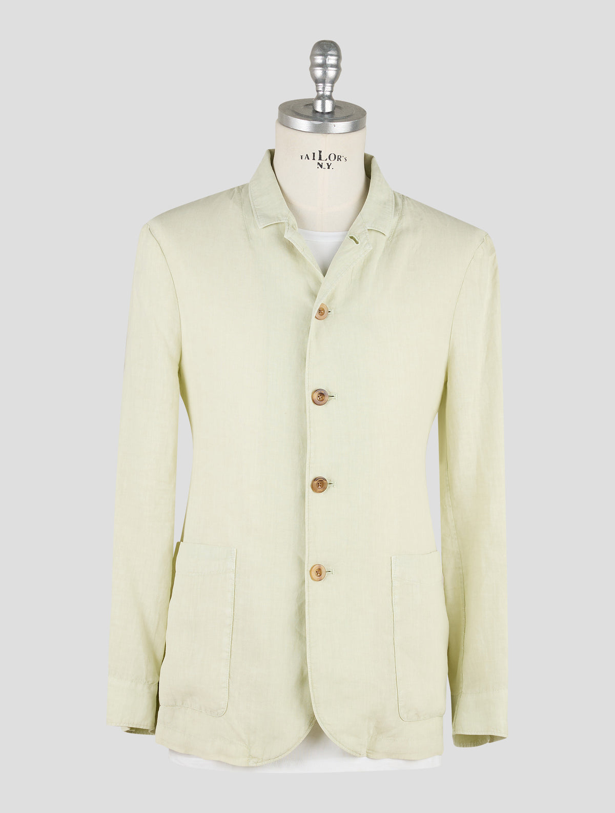 Finamore 1925 Light Green Linen Blazer Frans