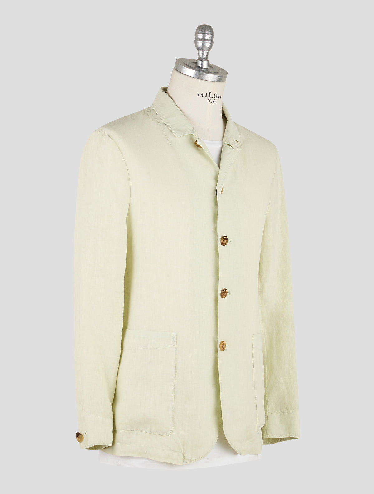 Finamore 1925 Light Green Linen Blazer Frans