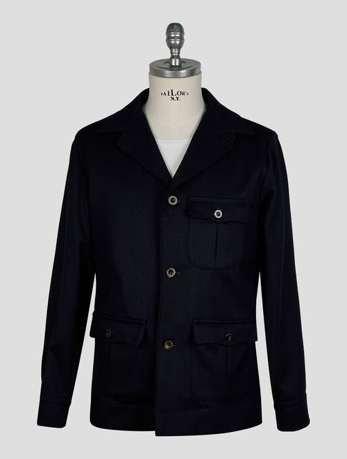 Finamore 1925 Blue Cotton Jacket Overshirt Cetara
