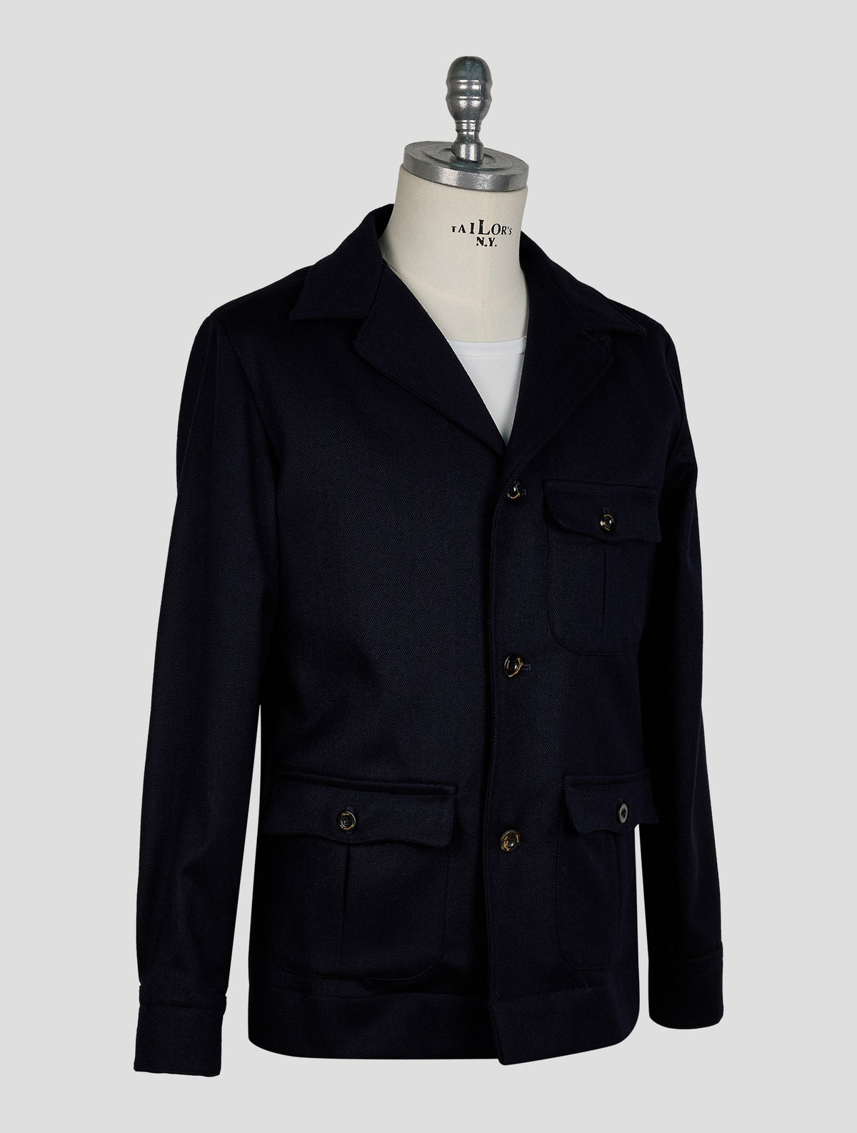 Finamore 1925 Blue Cotton Jacket Overshirt Cetara
