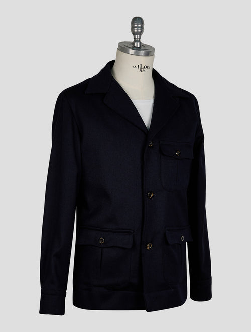 Finamore 1925 Blue Cotton Jacket Overshirt Cetara