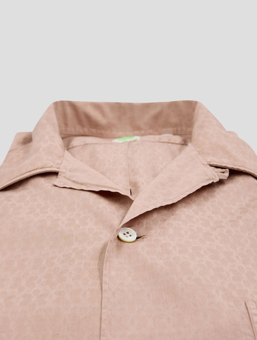 Finamore 1925 Pink Cotton Short Sleeve Shirt BAIA