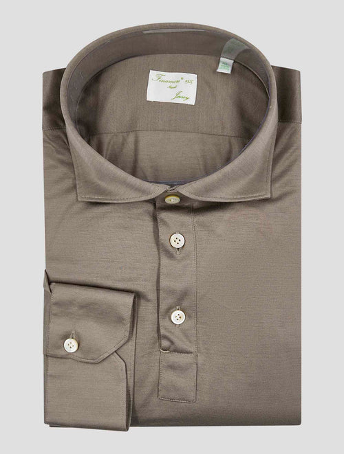 Finamore 1925 Brown Cotton Polo Shirt Orlando