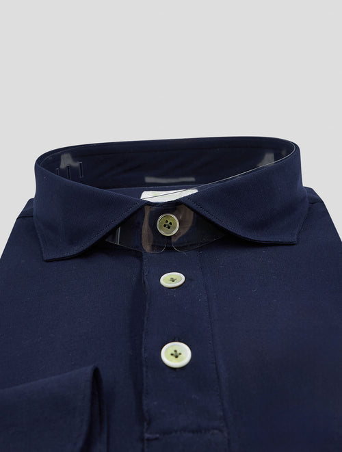 Finamore 1925 Dark blue Linen Polo Shirt Orlando
