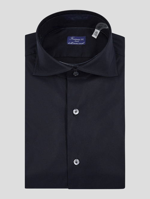 Finamore 1925 Black Cotton Pl Ea Shirt Napoli