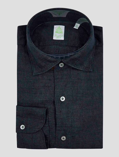 Finamore 1925 Dark blue Linen Shirt TOKYO