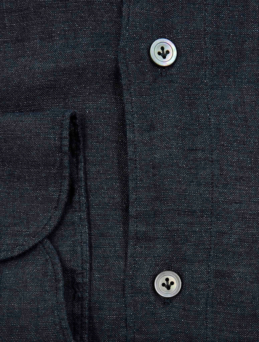 Finamore 1925 Dark blue Linen Shirt TOKYO